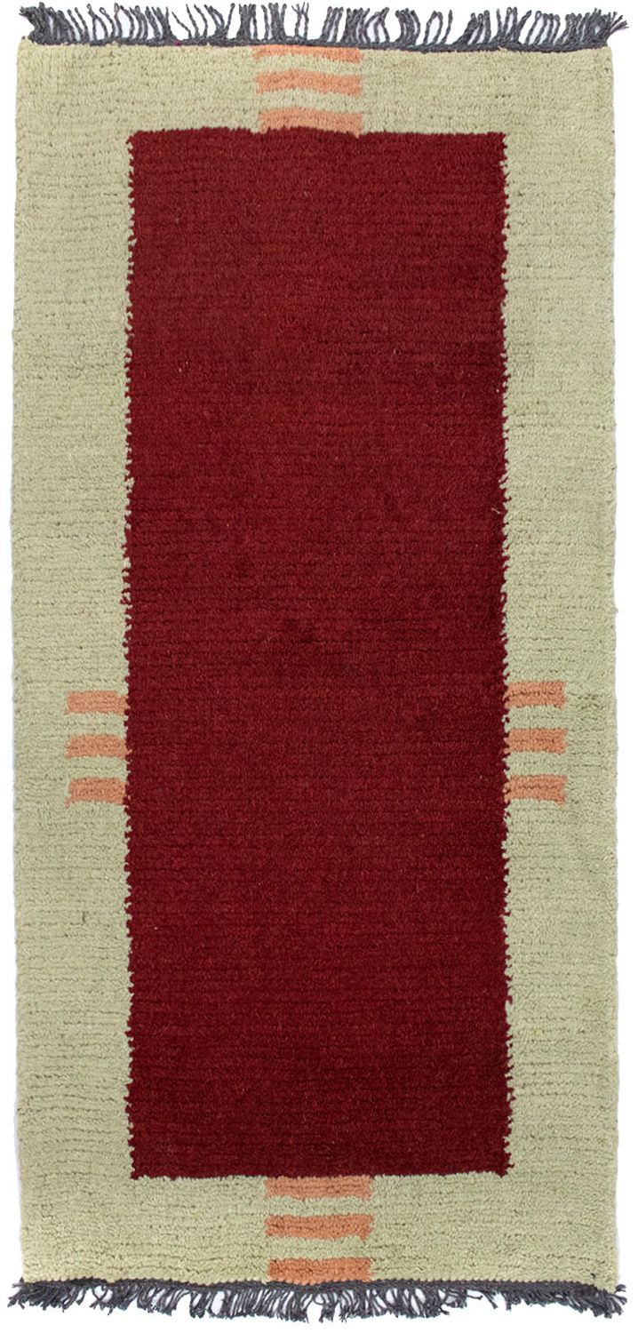 Tapis Népalais - 140 x 70 cm - rouge