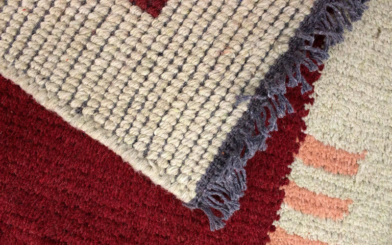 Tapis Népalais - 140 x 70 cm - rouge