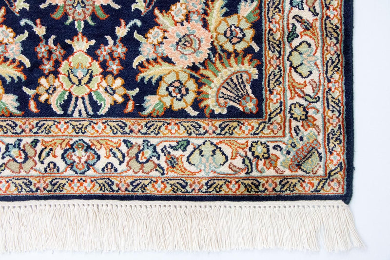 Tapis en soie - Soie du Cachemire - 98 x 63 cm - bleu