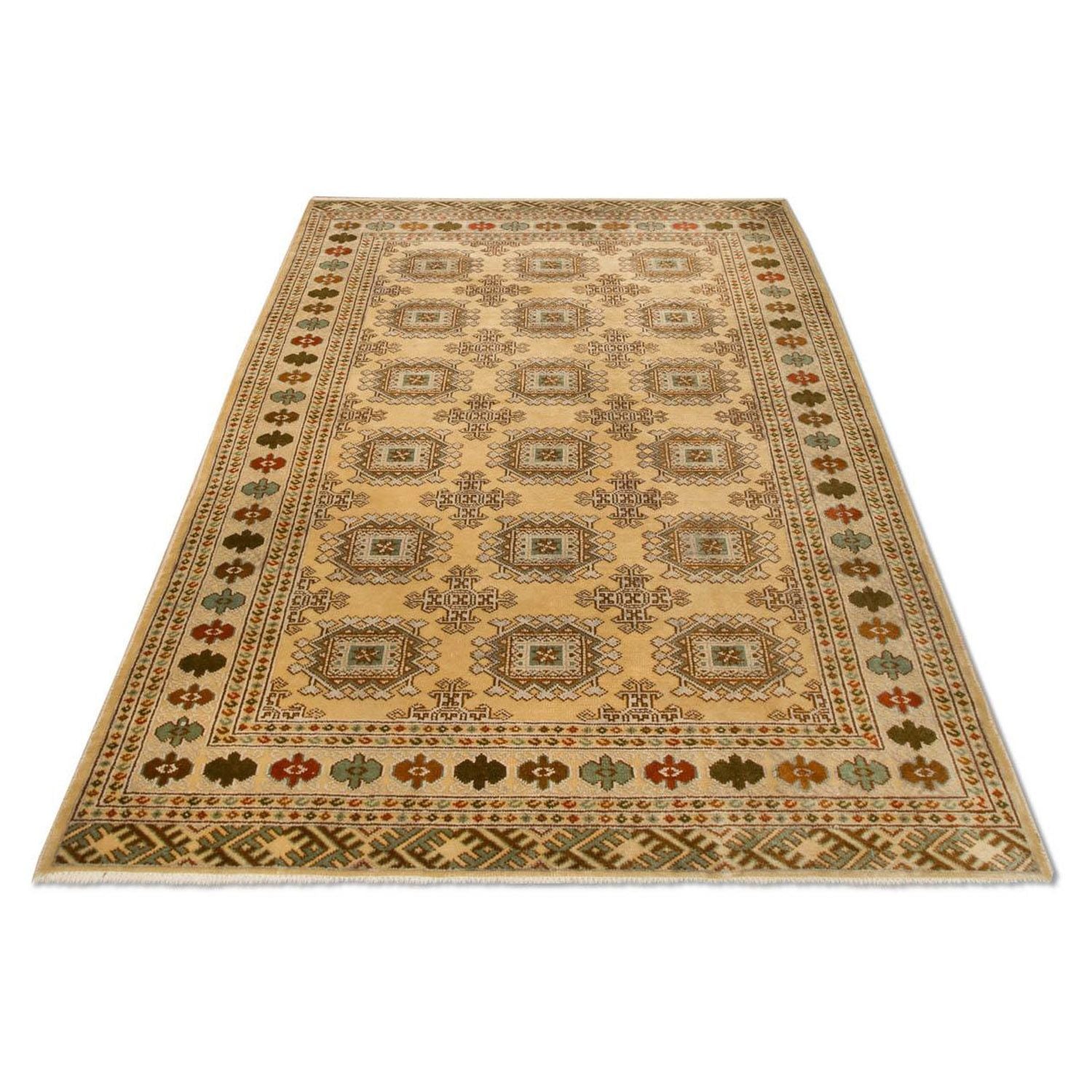 Tapis Turkaman - 184 x 126 cm - beige