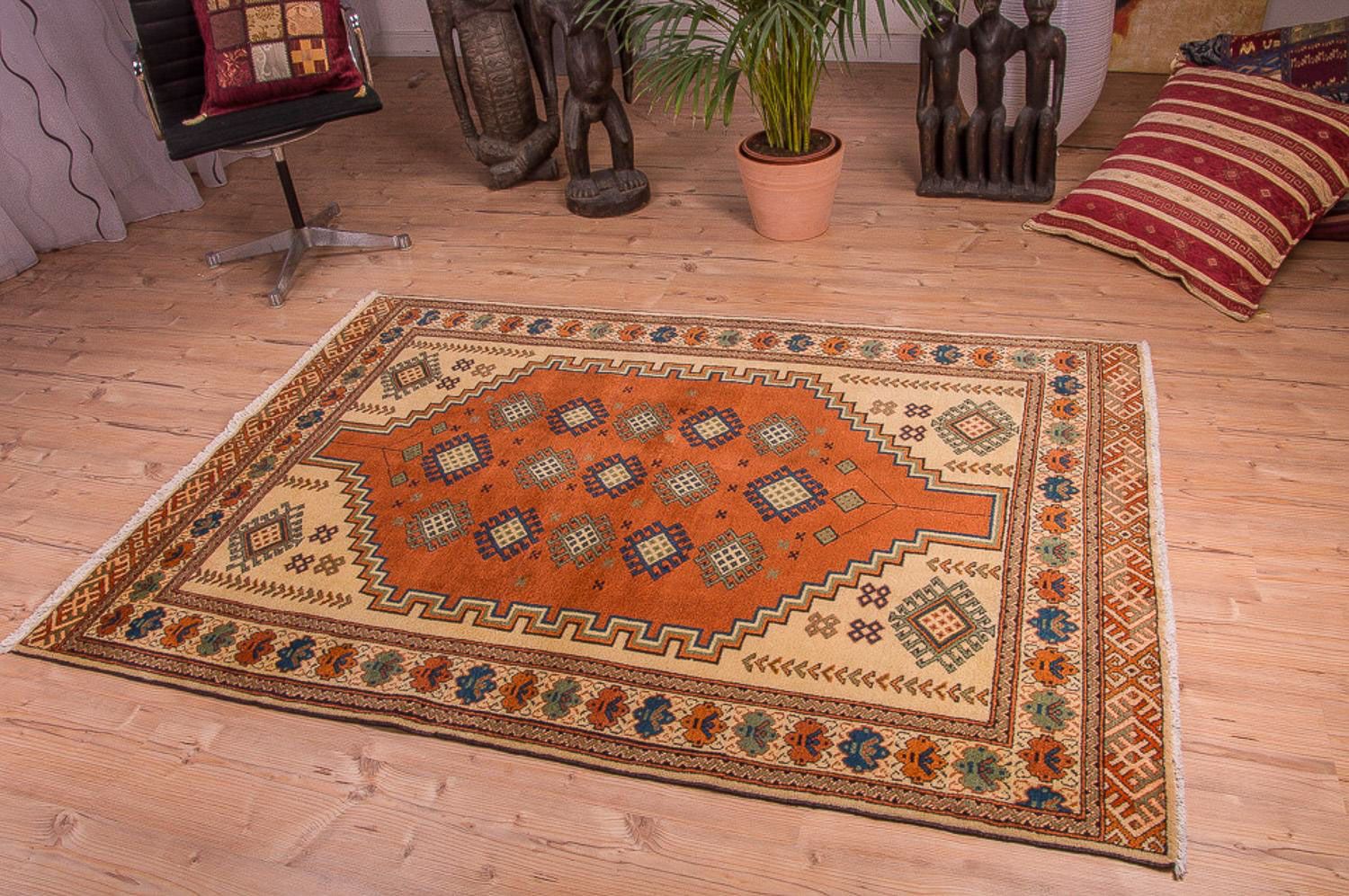 Turkaman Teppich 184 x 127 cm - orange
