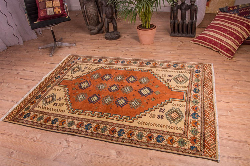 Turkaman Teppich 184 x 127 cm - orange
