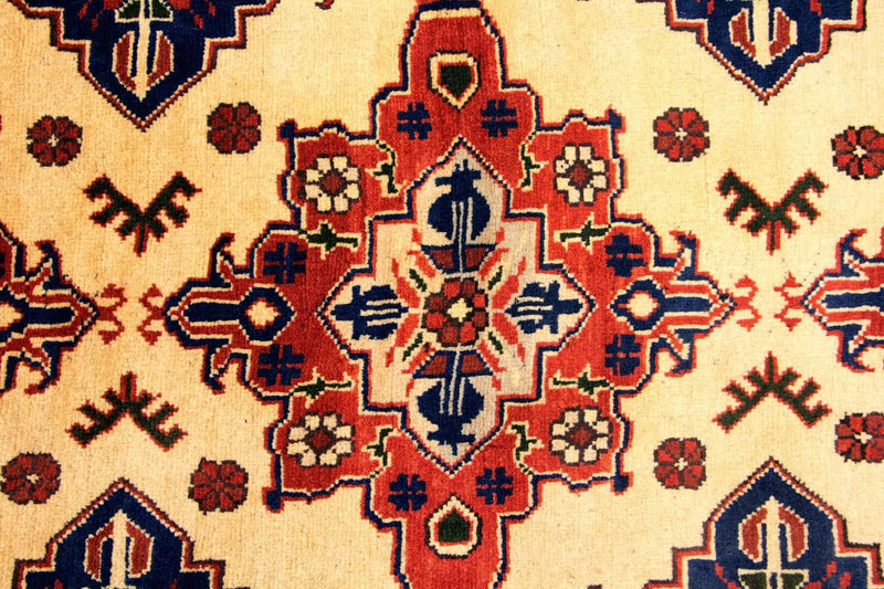 Tapis de couloir Tapis afghan - Hatschlu - 283 x 86 cm - beige