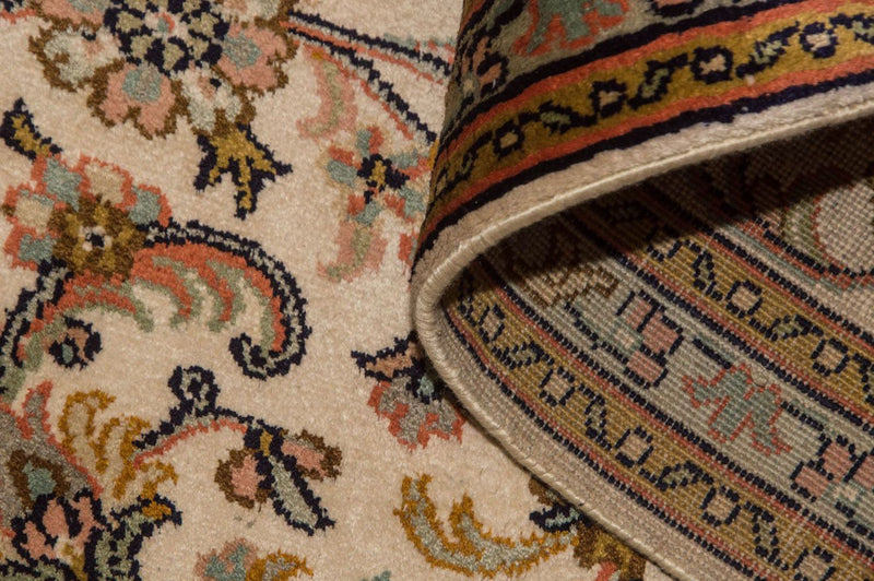 Tapis en soie - Soie du Cachemire - 184 x 124 cm - beige