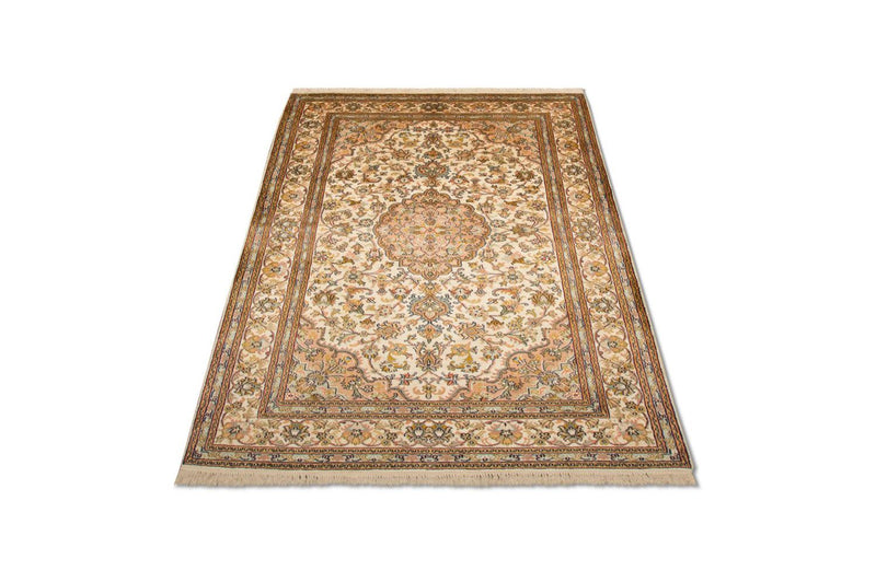 Tapis en soie - Soie du Cachemire - 184 x 124 cm - beige