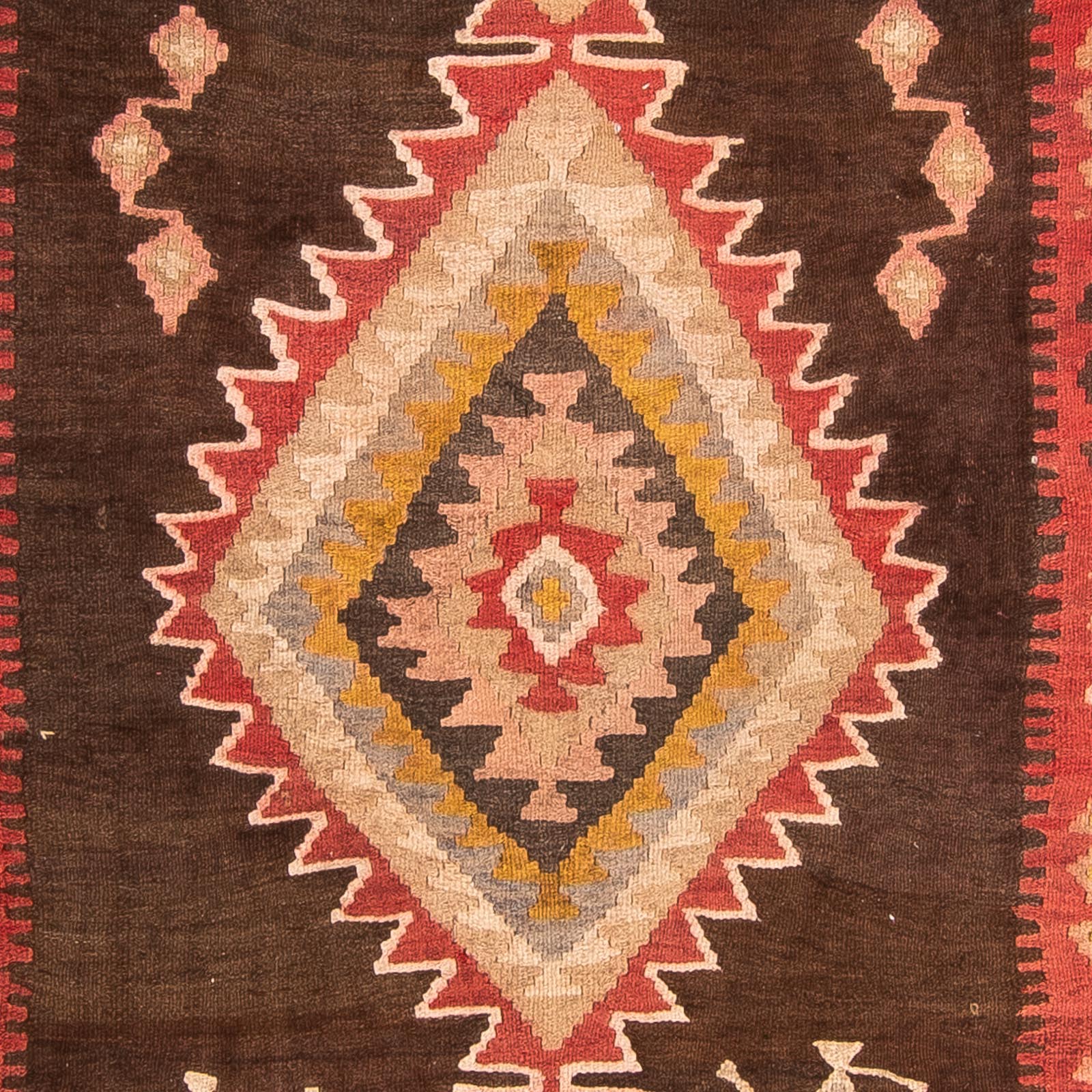 Tapis de couloir Tapis Kelim - Vieux - 310 x 140 cm - multicolore