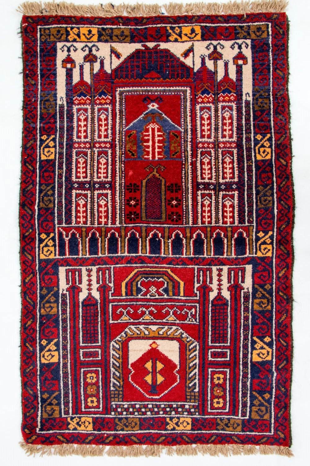Tapis Belutsch - 127 x 77 cm - multicolore