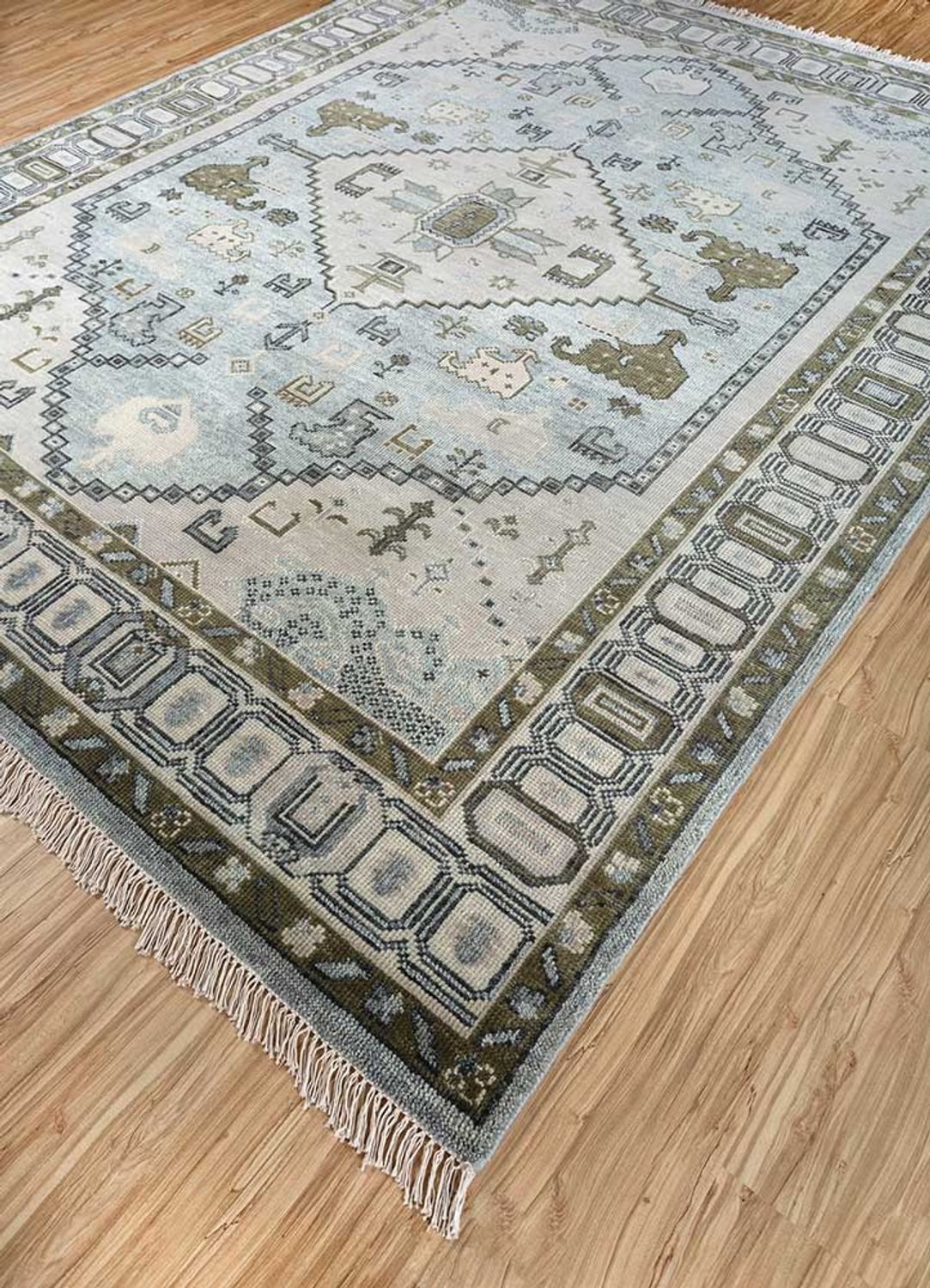 Tapis en laine - 300 x 240 cm - argent