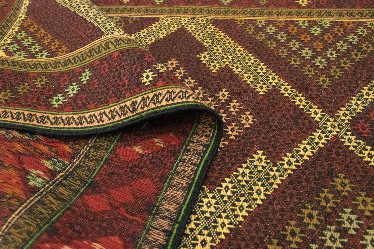 Tapis de couloir Tapis Kelim - Oriental - 212 x 82 cm - multicolore