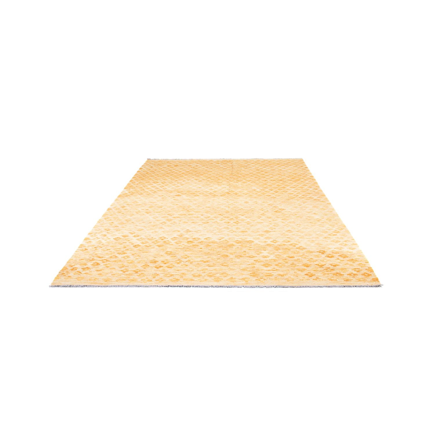 Tapis Kelim - Tendance - Vintage/Overdyed - 247 x 177 cm - jaune moutarde