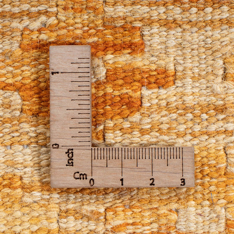 Tapis Kelim - Tendance - Vintage/Overdyed - 247 x 177 cm - jaune moutarde