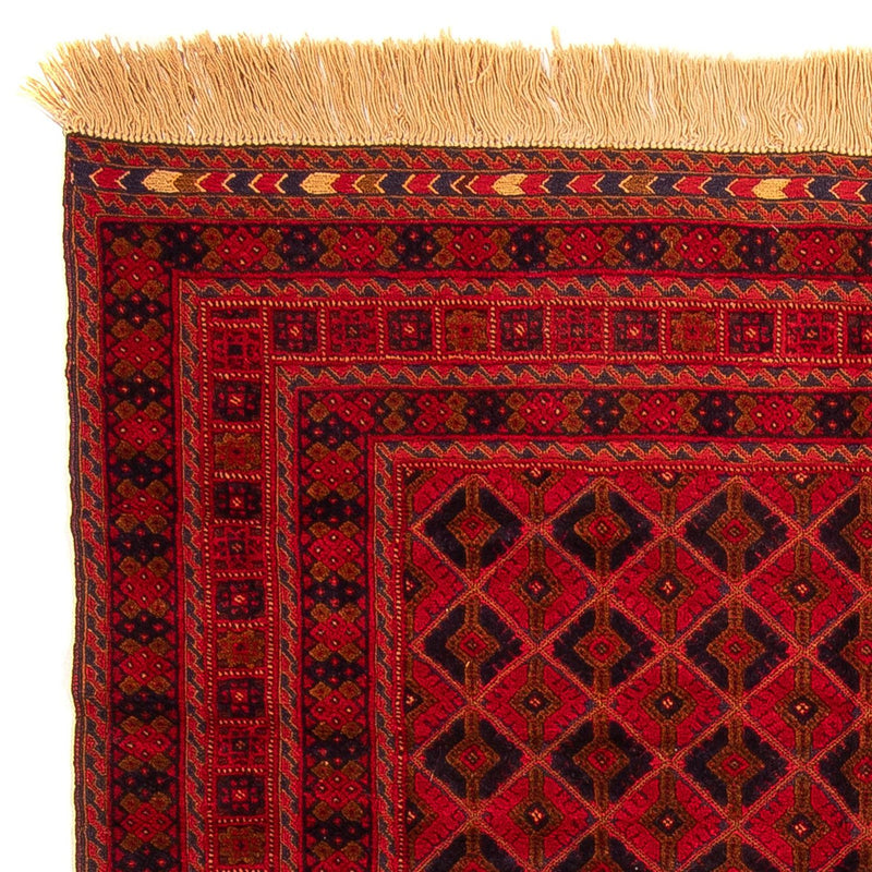 Tapis Turkaman - 190 x 153 cm - rouge foncé