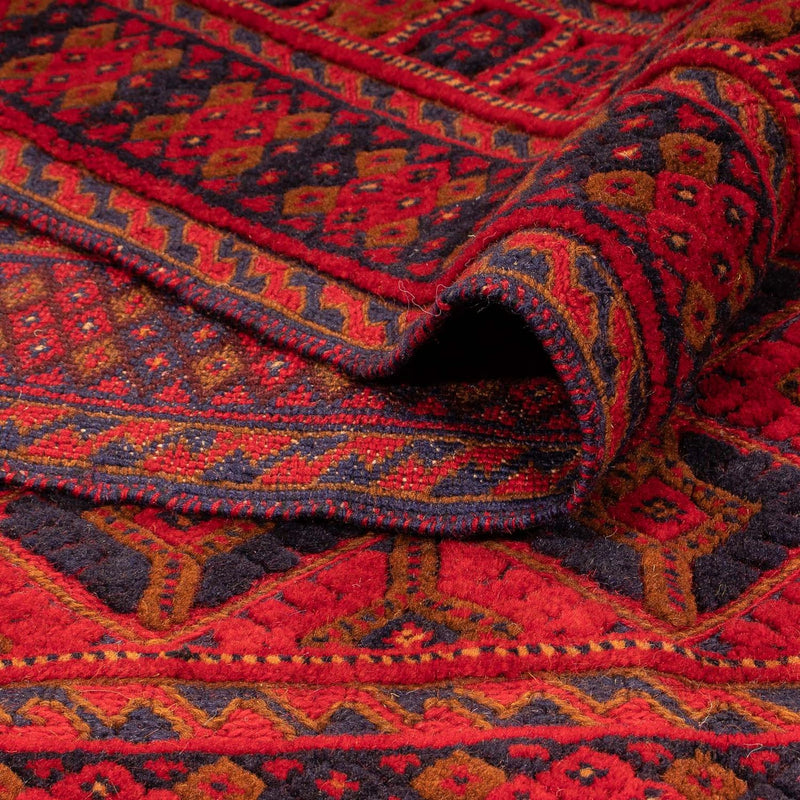 Tapis Turkaman - 190 x 153 cm - rouge foncé