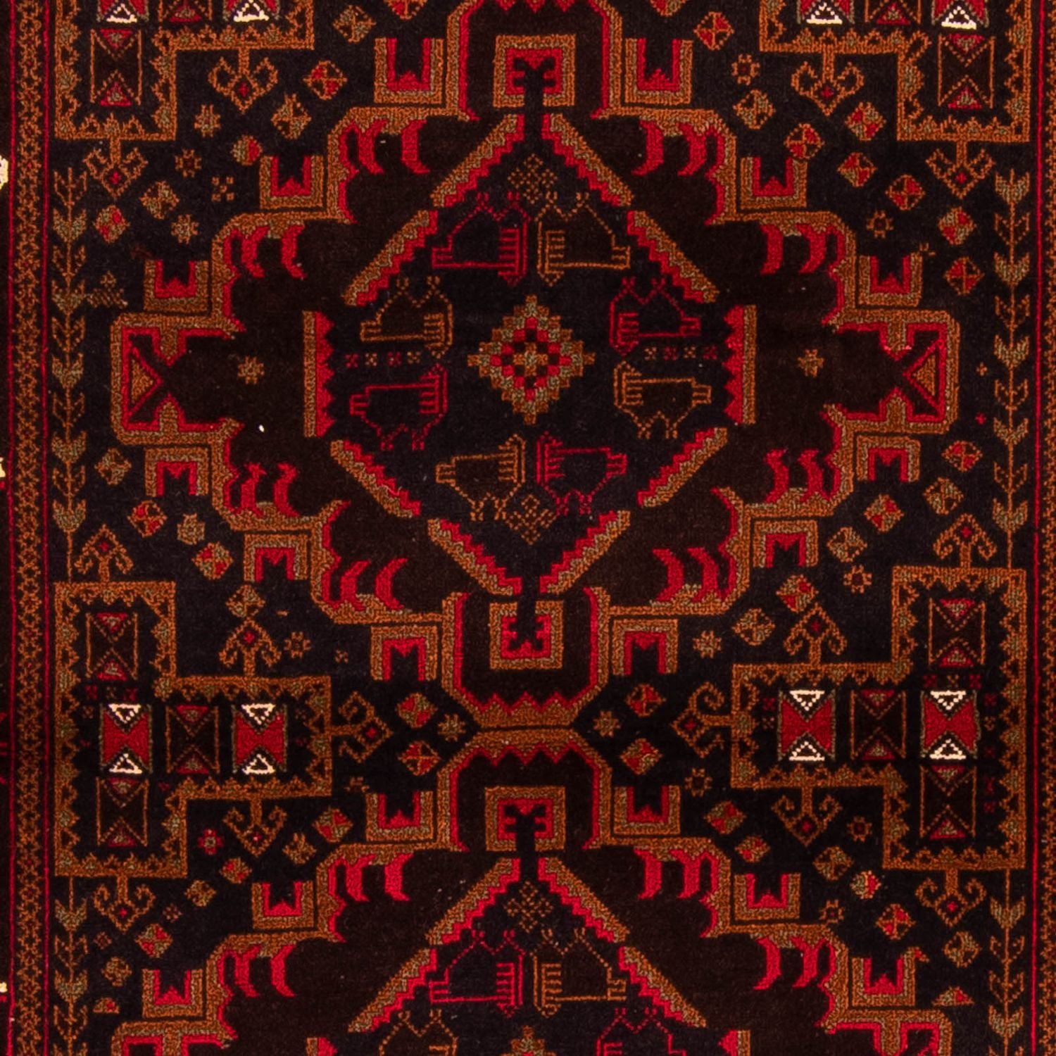 Tapis Belutsch - 204 x 125 cm - marron