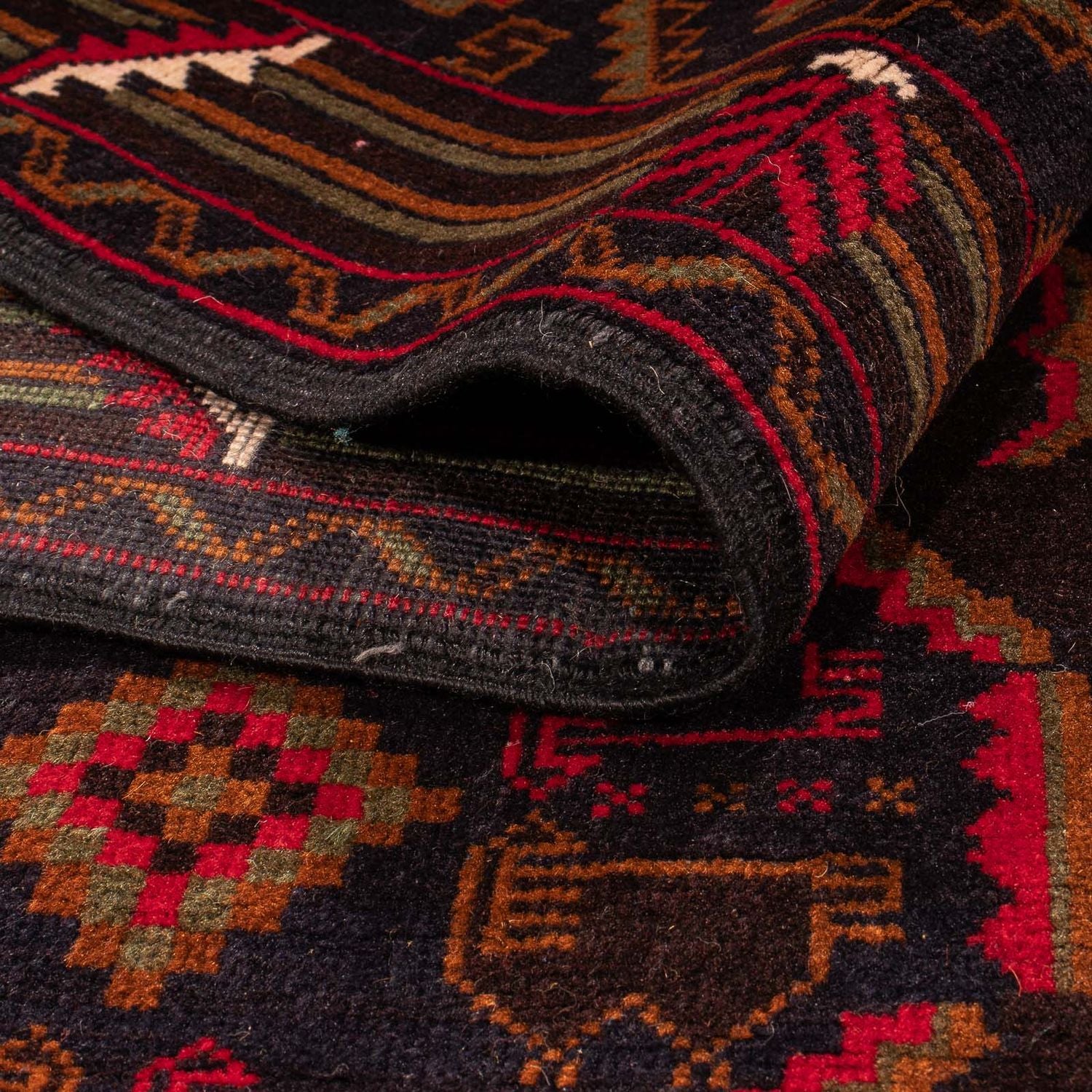 Tapis Belutsch - 204 x 125 cm - marron