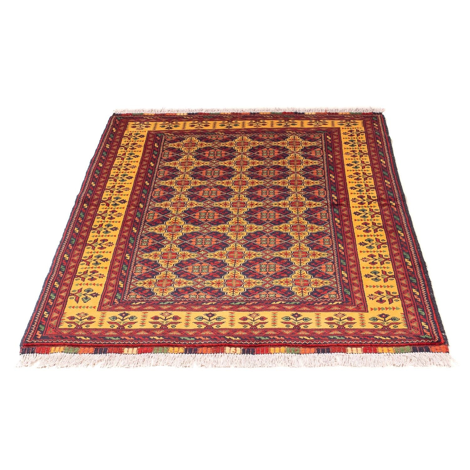 Tapis de couloir Tapis afghan - Boukhara - 208 x 90 cm - multicolore
