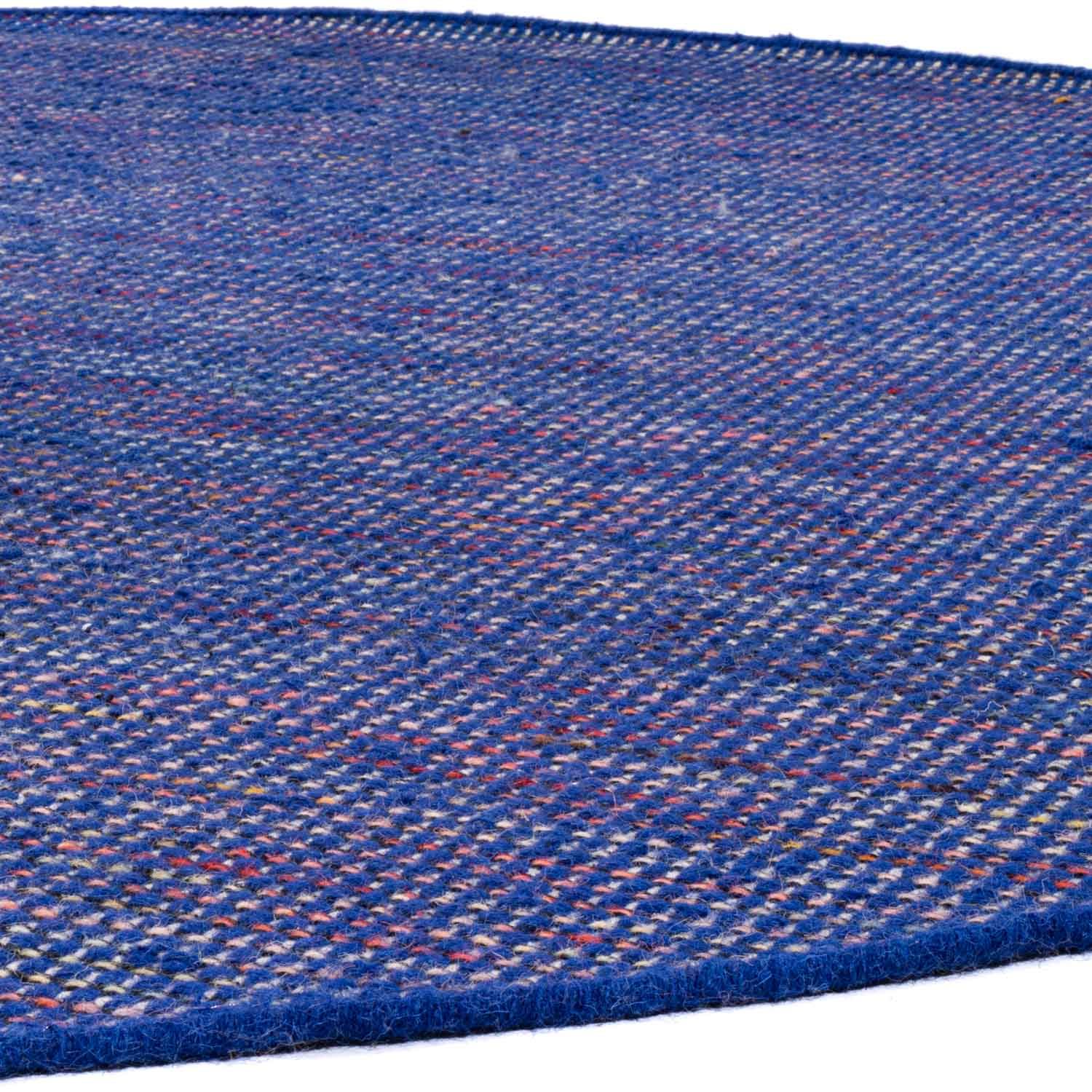 Tapis Kelim - Tendance ronde  - 200 x 200 cm - bleu