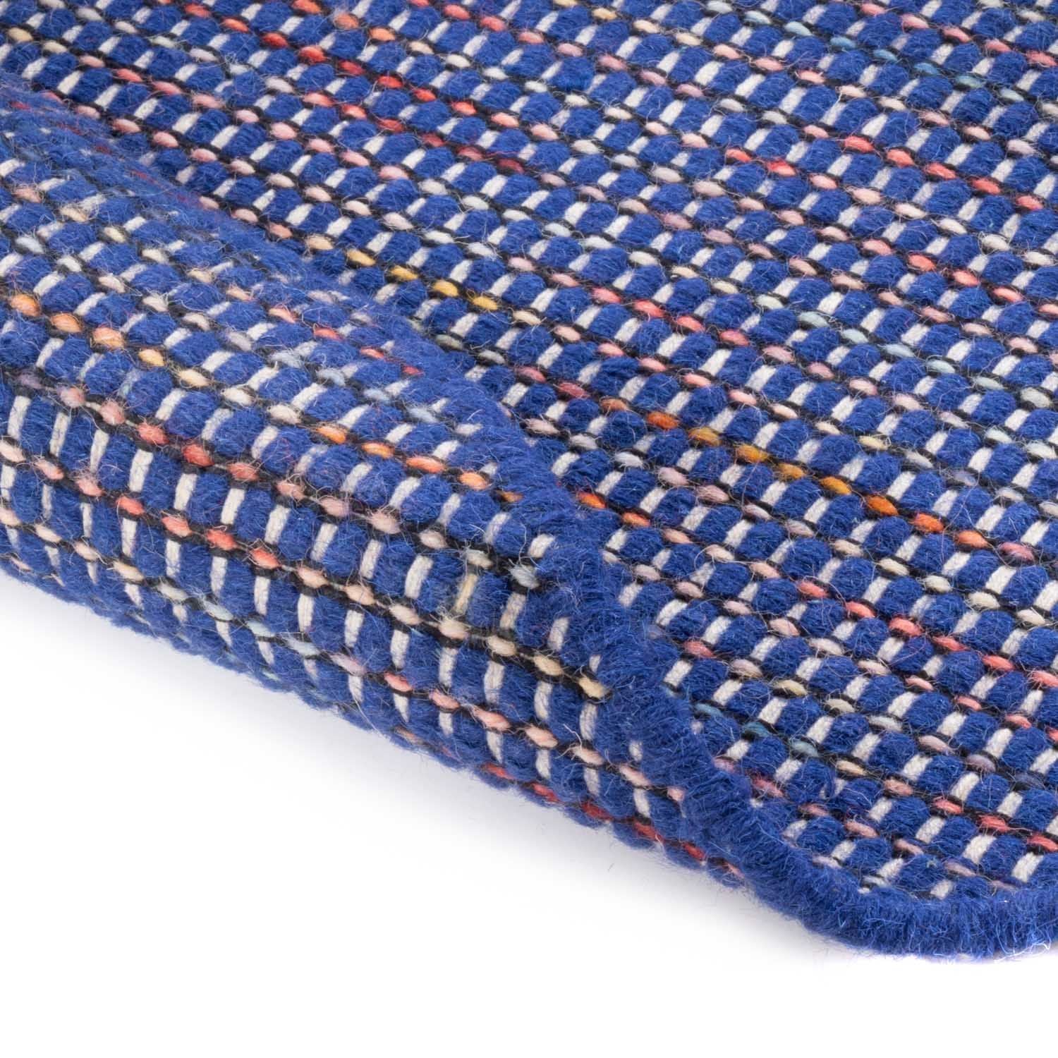 Tapis Kelim - Tendance ronde  - 200 x 200 cm - bleu