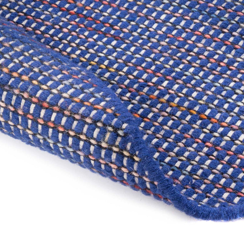 Tapis Kelim - Tendance ronde  - 200 x 200 cm - bleu