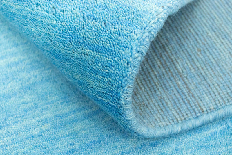 Tapis Gabbeh - Indus - 300 x 250 cm - bleu clair