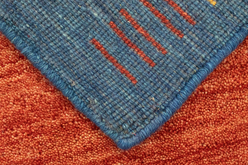 Tapis de couloir Tapis Gabbeh - Indus - 200 x 80 cm - rouge