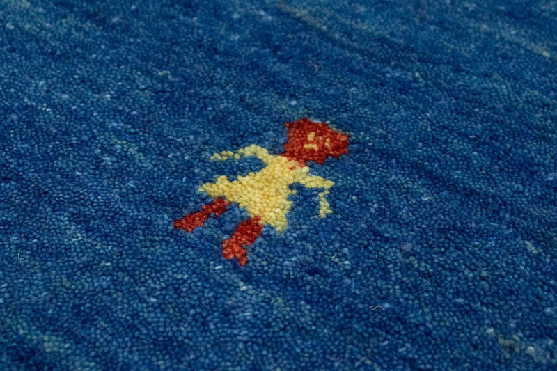Tapis Gabbeh - Indus - 300 x 250 cm - bleu