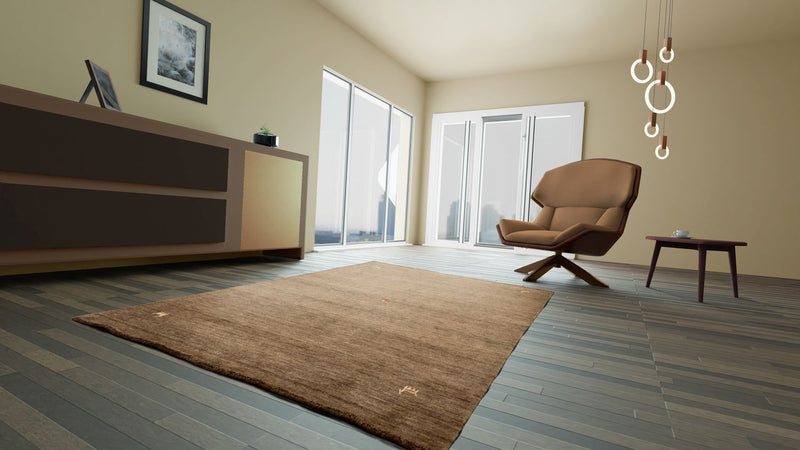 Tapis Gabbeh - Indus - 250 x 200 cm - marron