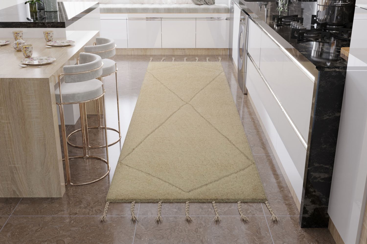 Tapis en laine - Berber Whispers - tapis de couloir