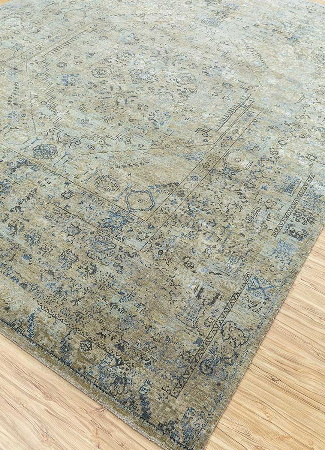 Tapis en laine - 240 x 170 cm - vert menthe
