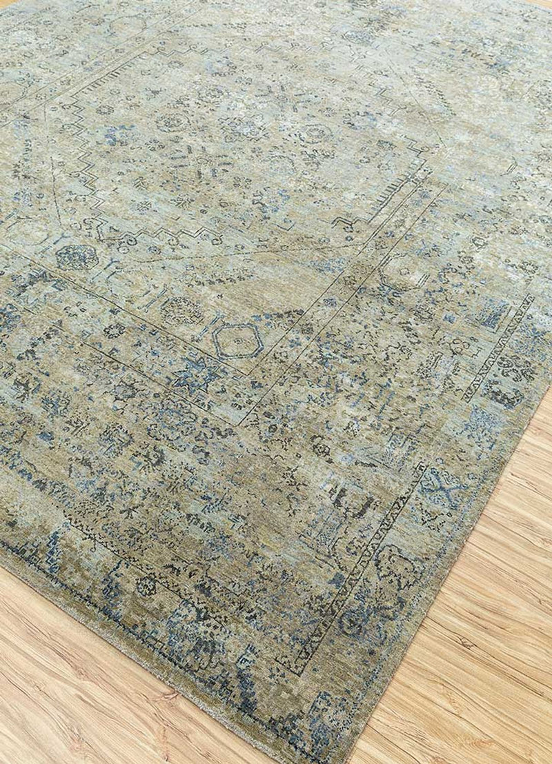 Tapis en laine - 240 x 170 cm - vert menthe