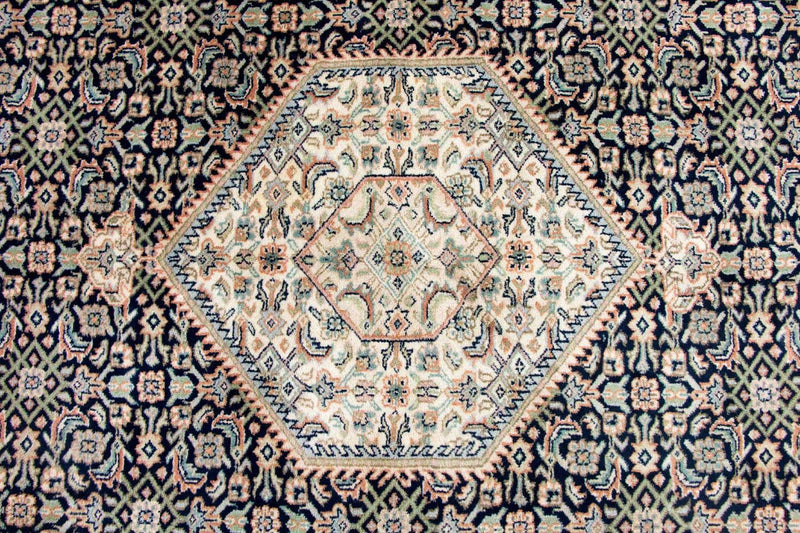 Tapis persan - Bidjar - 248 x 196 cm - bleu foncé
