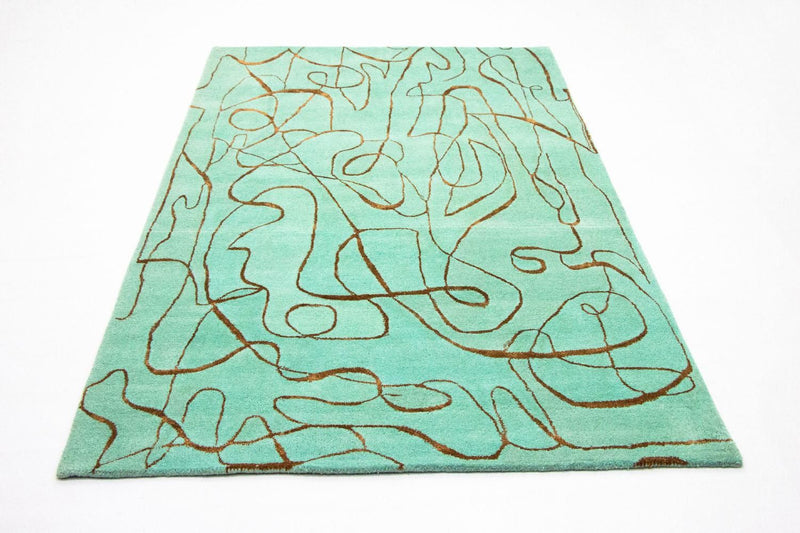 Tapis design - 246 x 154 cm - turquoise