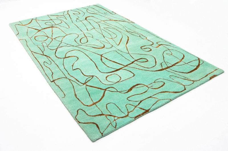 Tapis design - 246 x 154 cm - turquoise