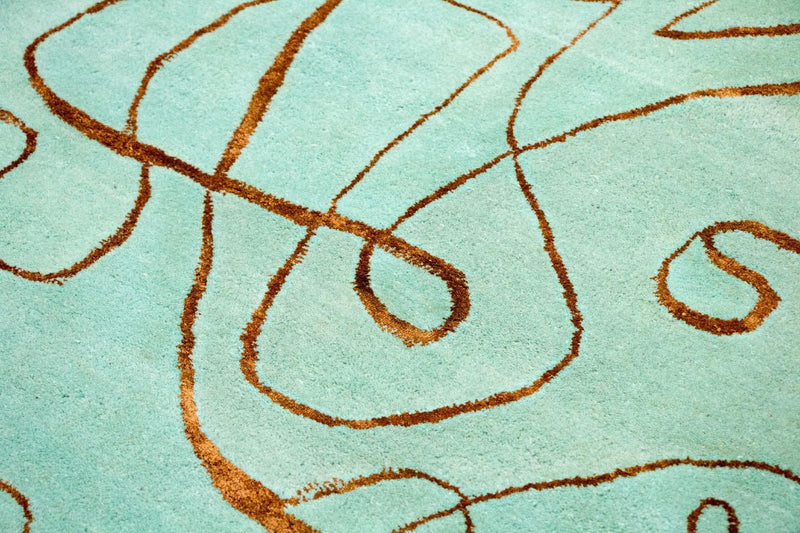 Tapis design - 246 x 154 cm - turquoise