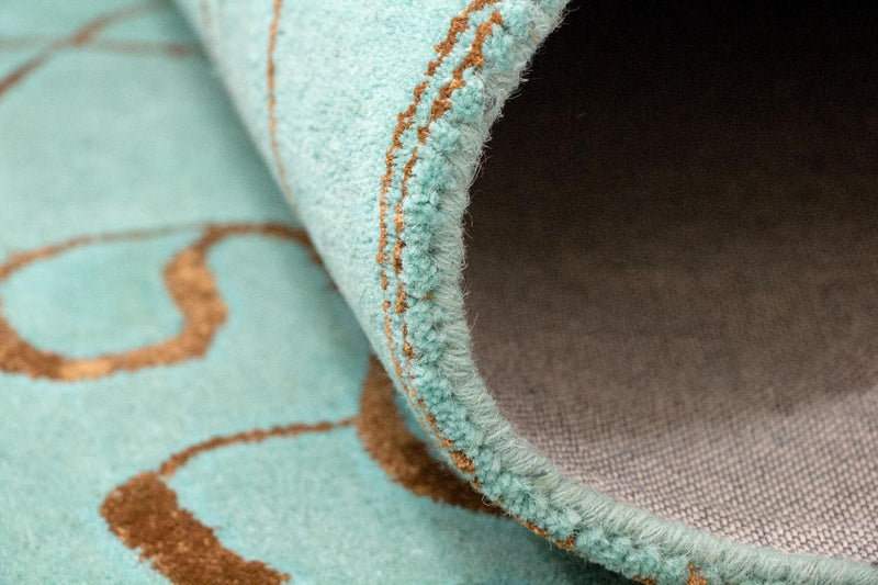 Tapis design - 246 x 154 cm - turquoise