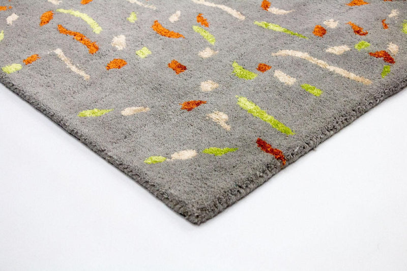 Tapis design - 243 x 152 cm - argent