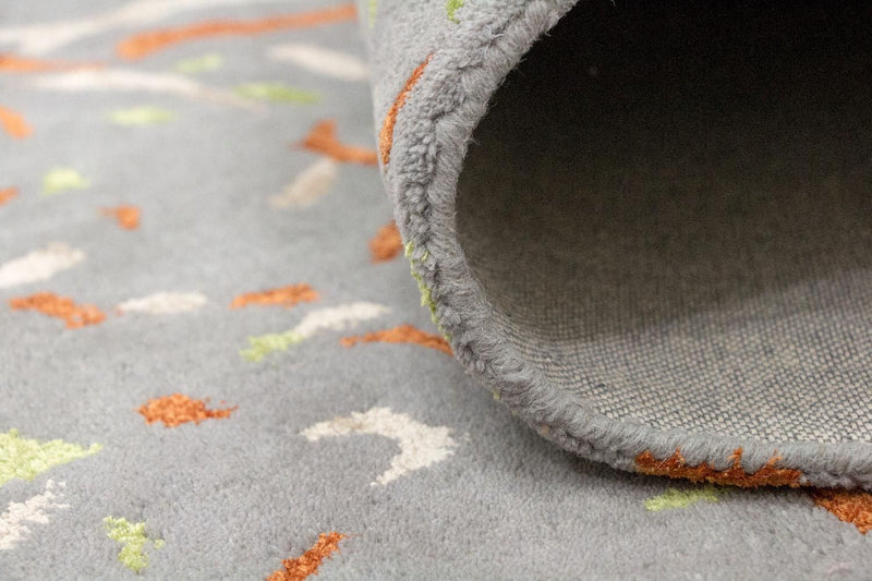 Tapis design - 243 x 152 cm - argent