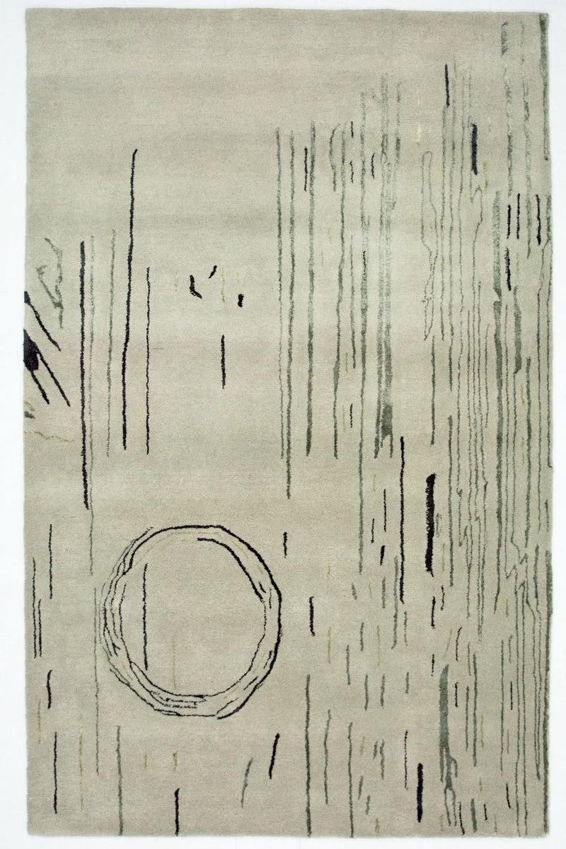 Tapis design - 245 x 153 cm - argent