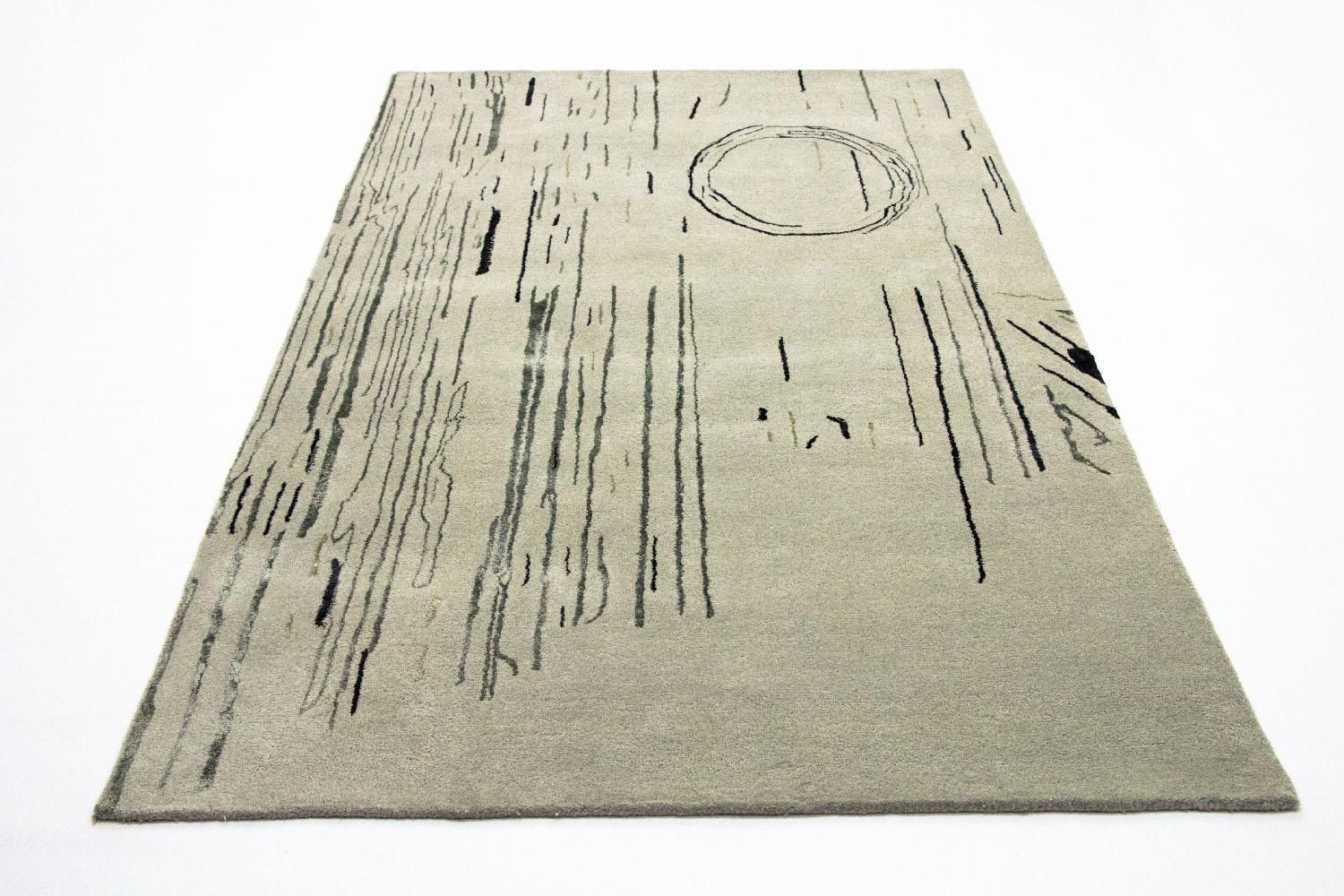 Tapis design - 245 x 153 cm - argent