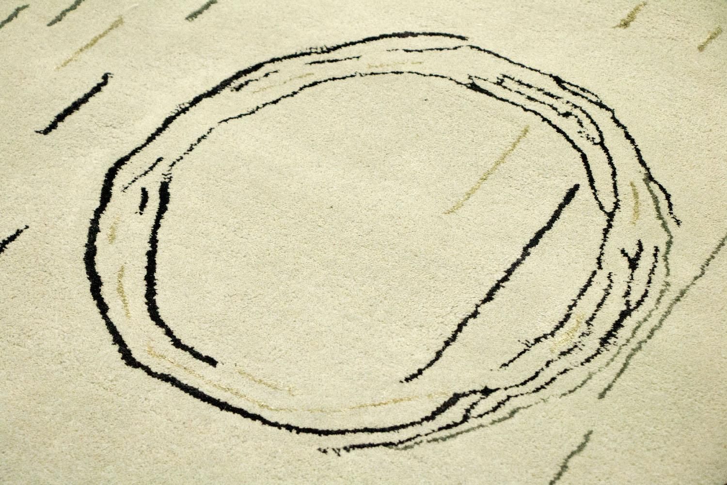 Tapis design - 245 x 153 cm - argent