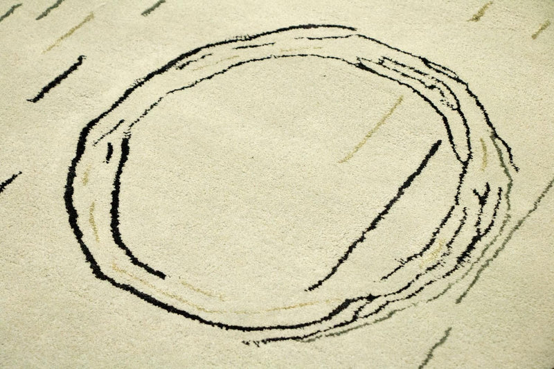 Tapis design - 245 x 153 cm - argent
