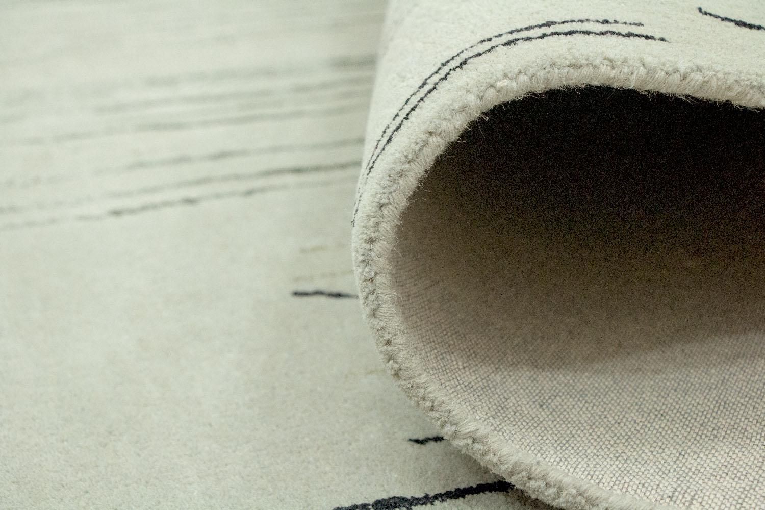 Tapis design - 245 x 153 cm - argent