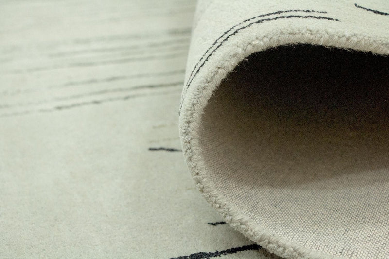 Tapis design - 245 x 153 cm - argent