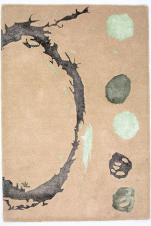 Tapis design - 179 x 121 cm - beige