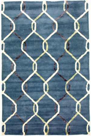Tapis design - 240 x 153 cm - bleu