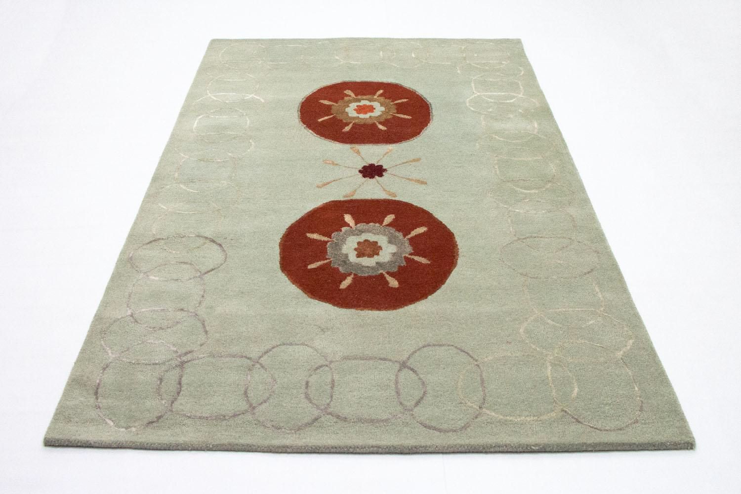 Tapis design - 239 x 150 cm - argent