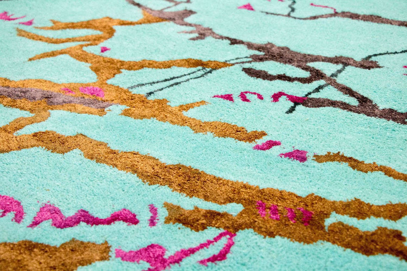 Tapis design - 248 x 154 cm - turquoise