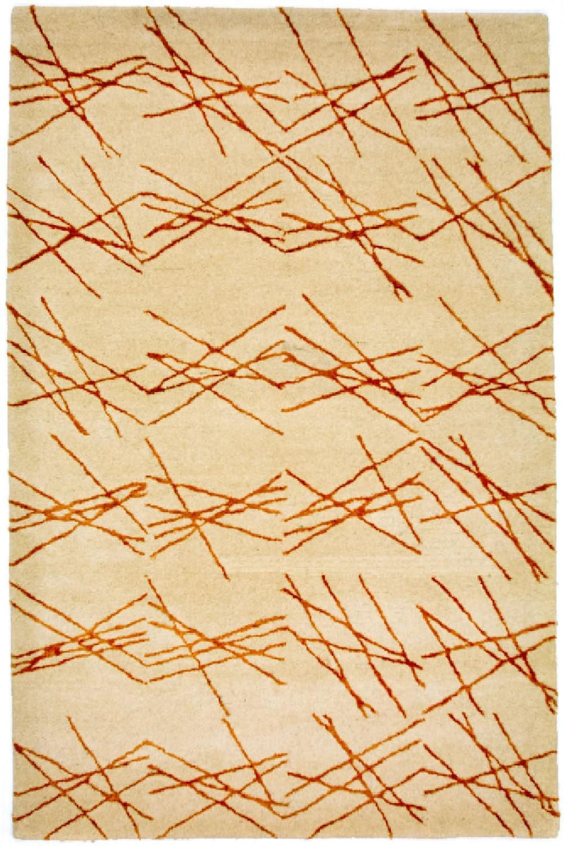 Tapis design - 199 x 137 cm - beige