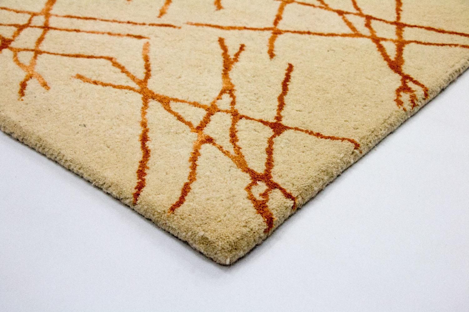 Tapis design - 199 x 137 cm - beige