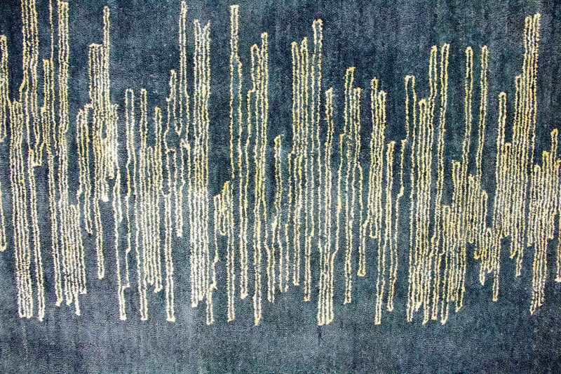 Tapis design - 246 x 154 cm - bleu